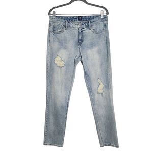 Gap Distressed Girlfriend Jeans Size 29 Gap Straight Leg Ankle Jeans